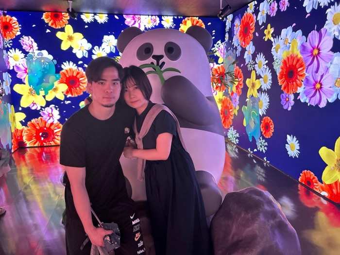 在香港拍攝的兩人生活照片