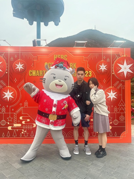 在香港拍攝的兩人生活照片