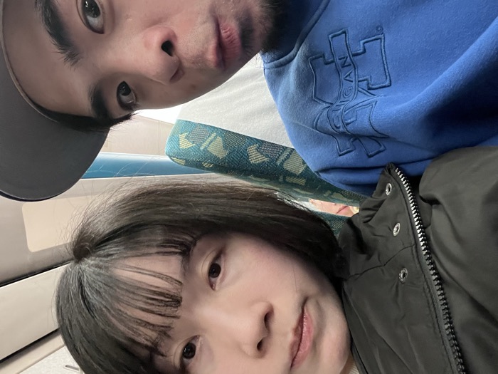 在旅途中拍攝的兩人生活照片
