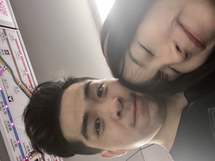 在香港拍攝的兩人生活照片