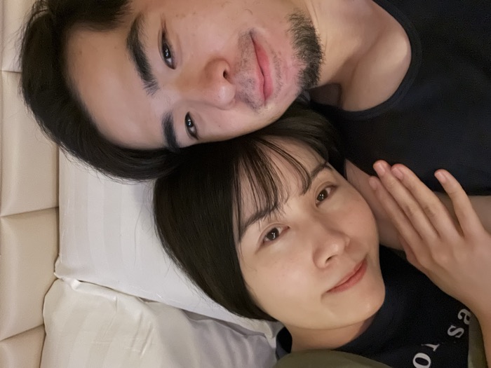 在香港拍攝的兩人生活照片